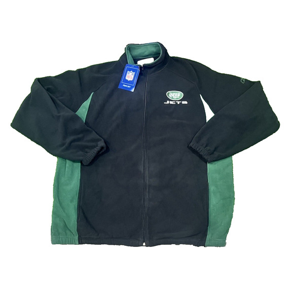 Reebok New York Jets Full Zip Fleece Jacket Green Reebok NFL 3XLT NEW - Picture 1 of 8